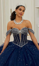 Mori Lee 60208 - Crystal Tulle Quinceanera Ballgown - back view
