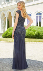 Mori Lee 72501 - Beaded Lace Evening Dress - back view