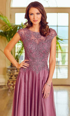 Mori Lee 72520 - Illusion Neckline Embellished Bodice Evening Gown - back view