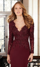 Mori Lee 72611 - Embellished Illusion Long Sleeve Evening Dress - view 4