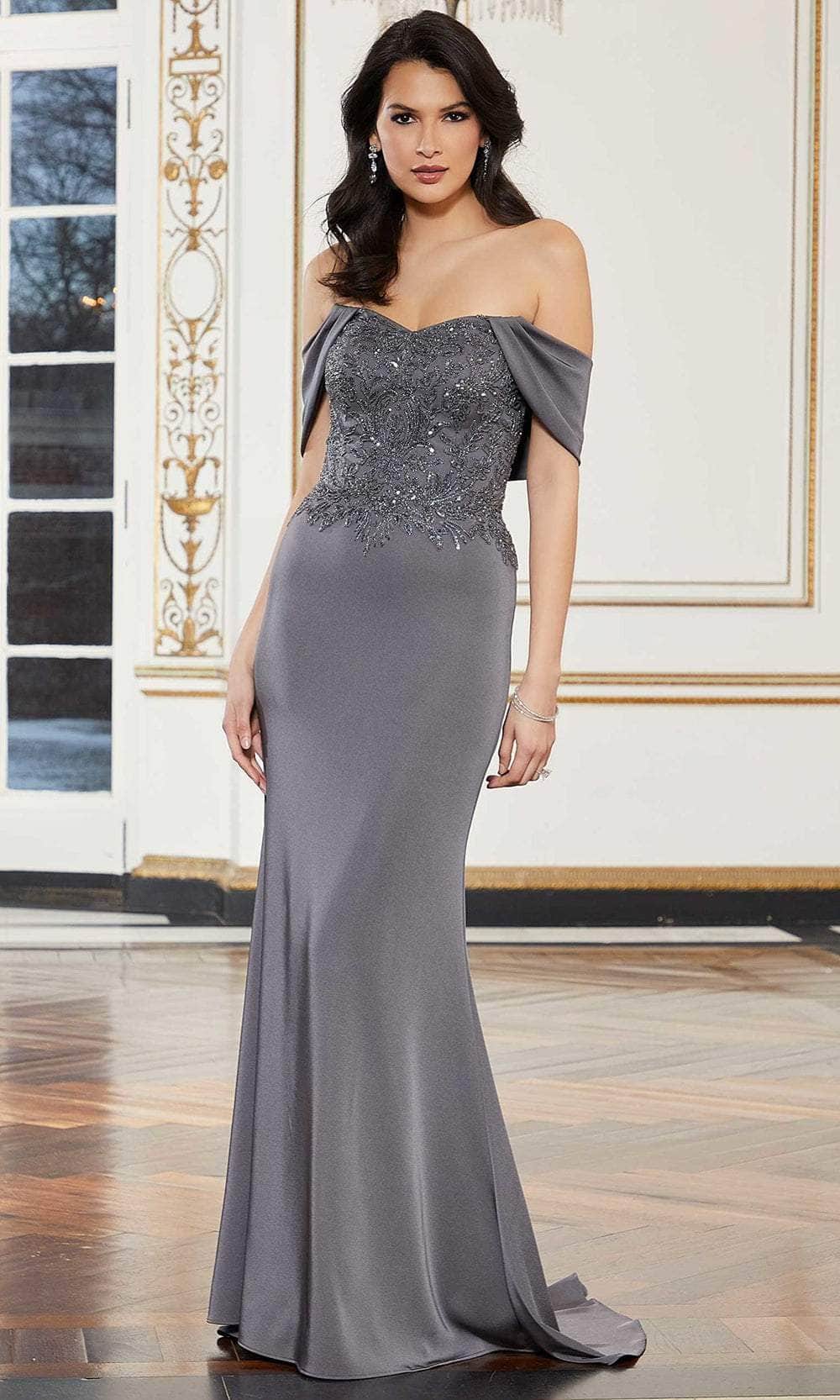 Mori Lee 72612 - Beaded Bodice Evening Dress - designer evening gown at Silhouette Dresses