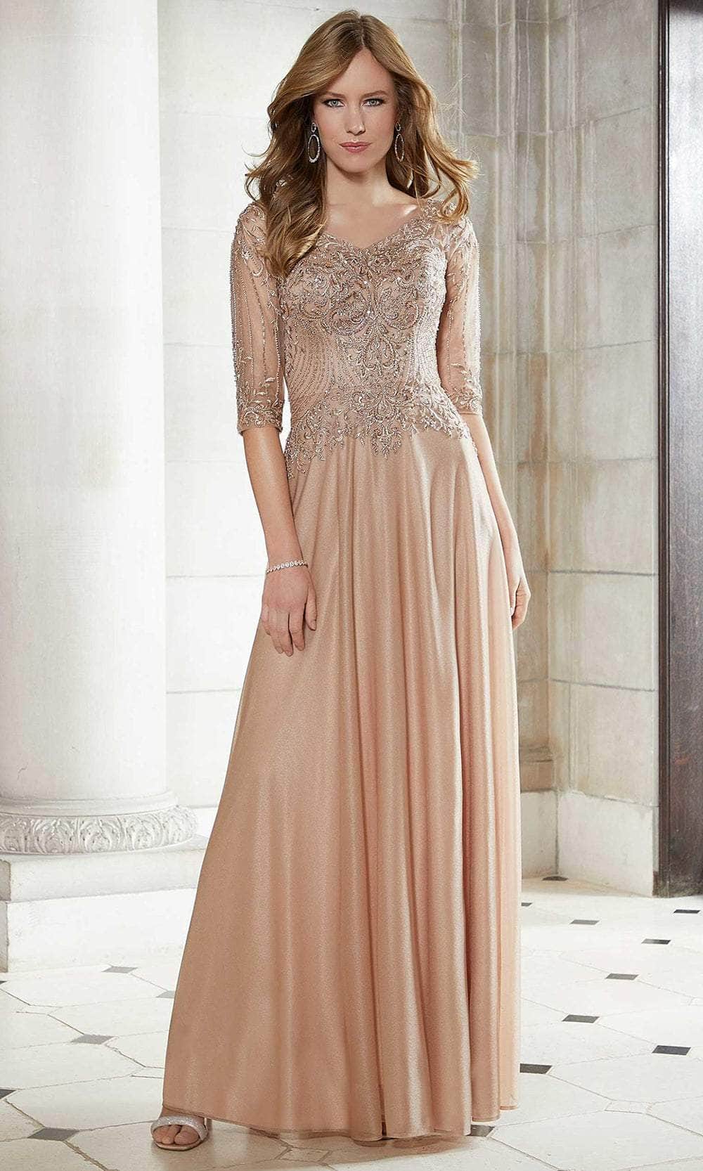 Mori Lee 72618 - Illusion Back Formal Gown - designer formal gown at Silhouette Dresses