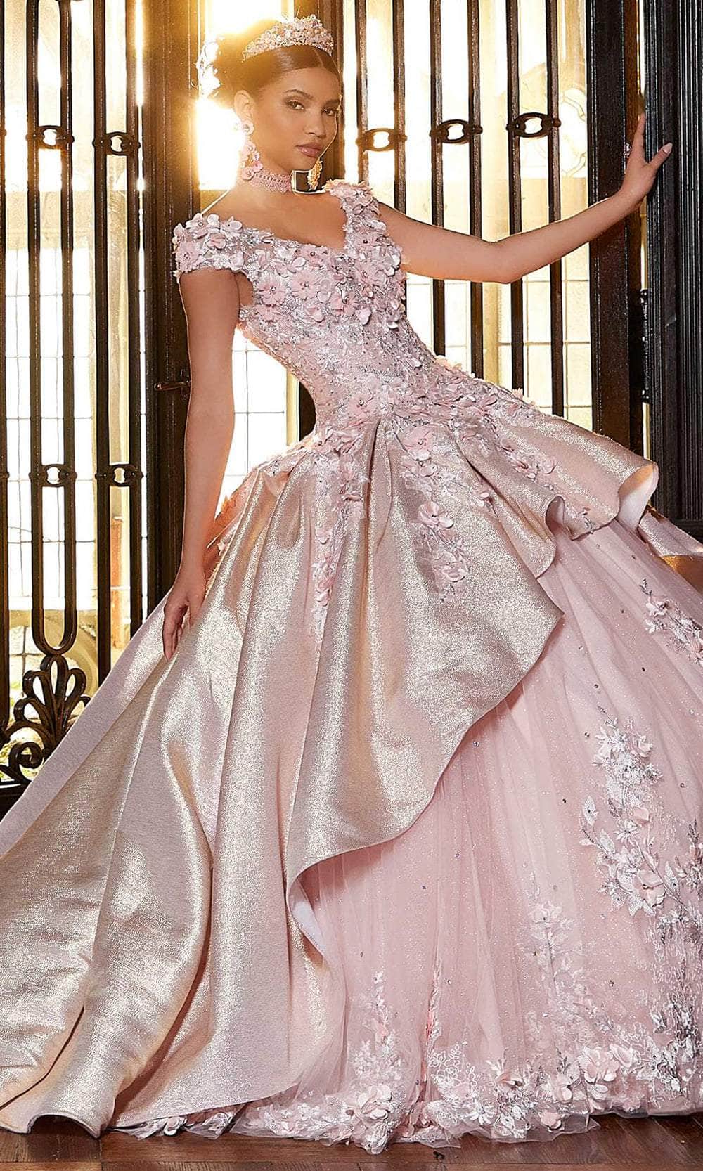 Mori Lee 89331 - Embellished Tulle Quinceañera Dress - detail view