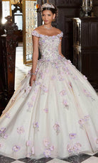 Mori Lee 89341 - Floral Appliqued Quinceañera Dress - designer ball gown at Silhouette Dresses
