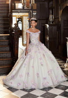 Mori Lee 89341 - Floral Appliqued Quinceañera Dress - view 4