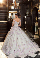 Mori Lee 89341 - Floral Appliqued Quinceañera Dress - view 6