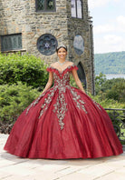 Mori Lee 89342 - Appliqued V-Neck Quinceañera Dress - view 4
