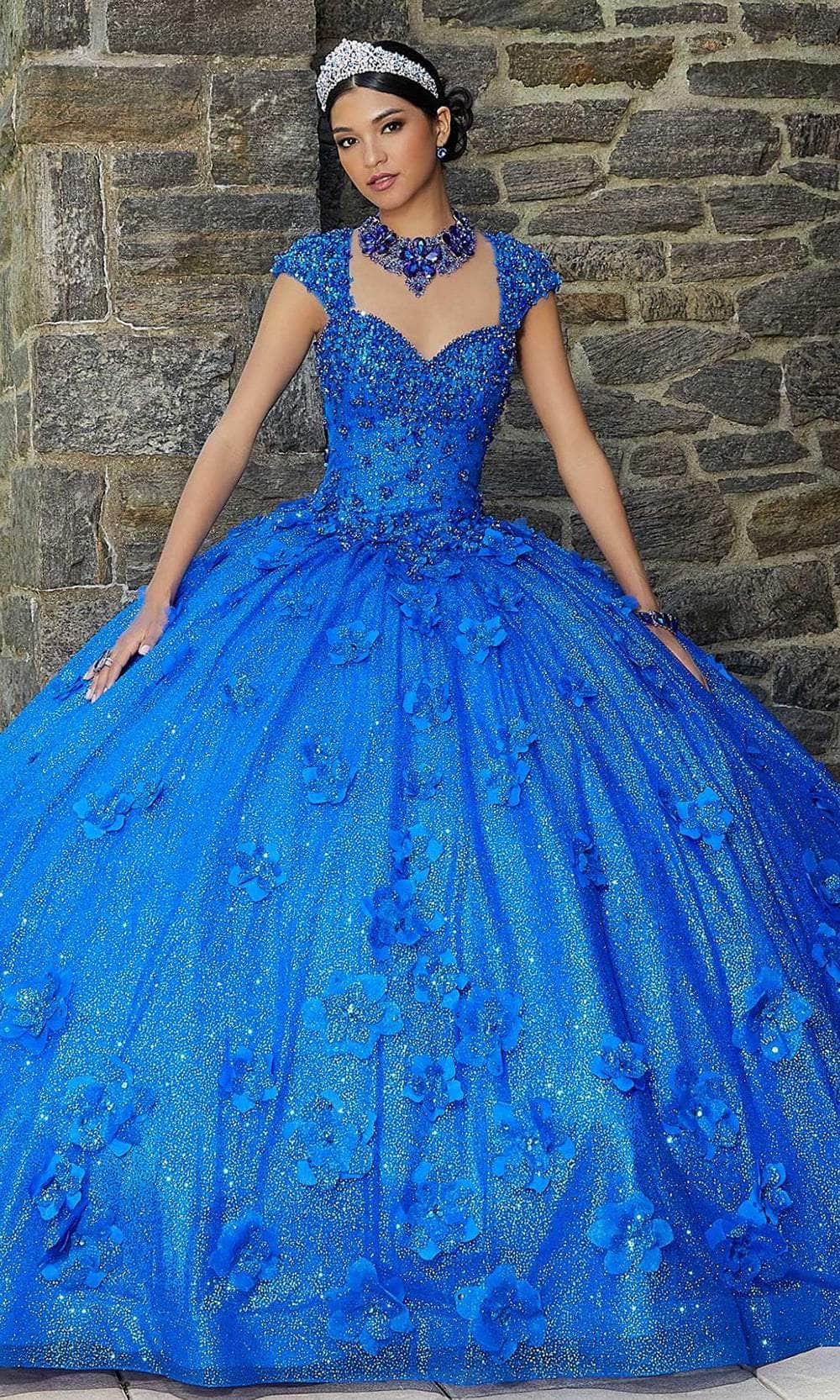 Mori Lee 89343 - Beaded Sweetheart Quinceañera Dress - back view