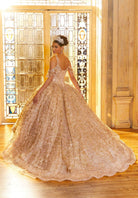 Mori Lee 89346 - Sequined Off-Shoulder Quinceañera Dress - view 4