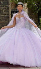 Mori Lee 89348 - Feathered Cape Ballgown