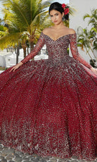 Mori Lee 89355 - Beaded Long Sleeves Quinceñera Dress - designer quinceanera gown at Silhouette Dresses