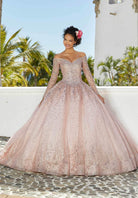 Mori Lee 89355 - Beaded Long Sleeves Quinceñera Dress - view 5