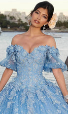 Mori Lee 89358 - Floral Appliqued Sweetheart Ballgown - view 4