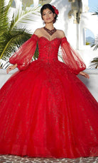 Mori Lee 89359 - Puffy Sleeve Sweetheart Ballgown - designer ball gown at Silhouette Dresses