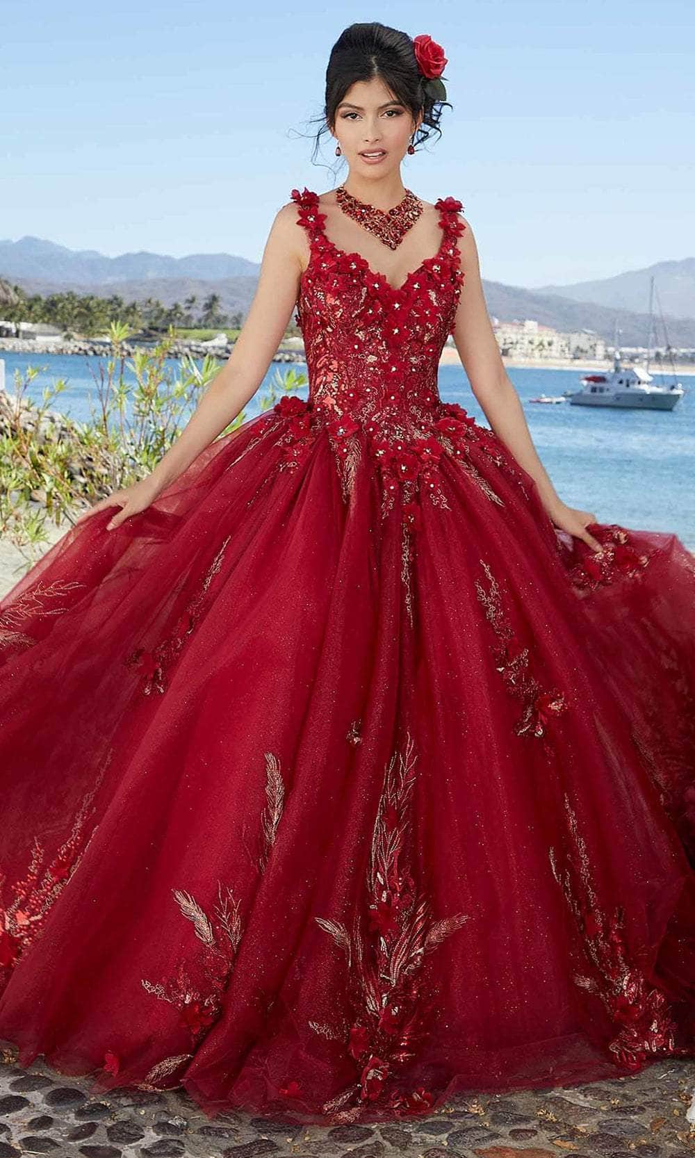 Mori Lee 89362 - Floral Appliqued Quinceañera Dress - view 6