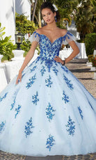 Mori Lee 89365 - Beaded Off-shoulder Ballgown - back view