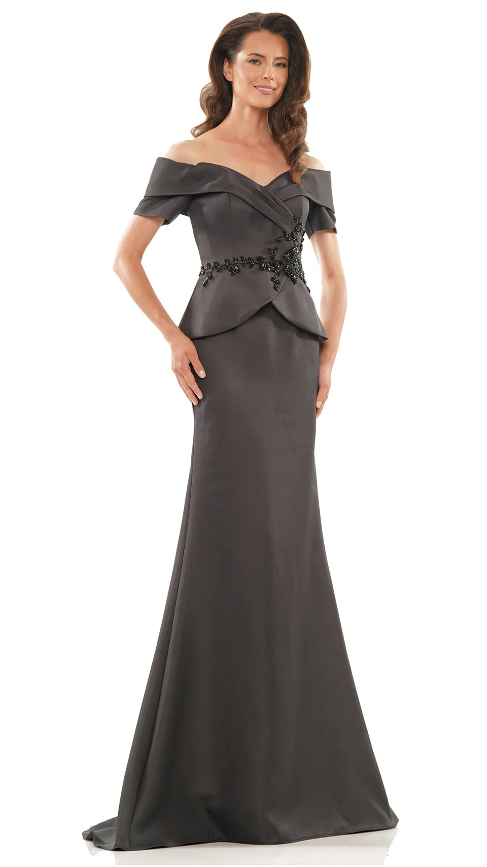 Marsoni by Colors - MV1144 Peplum Trumpet Evening Dress - view 9
