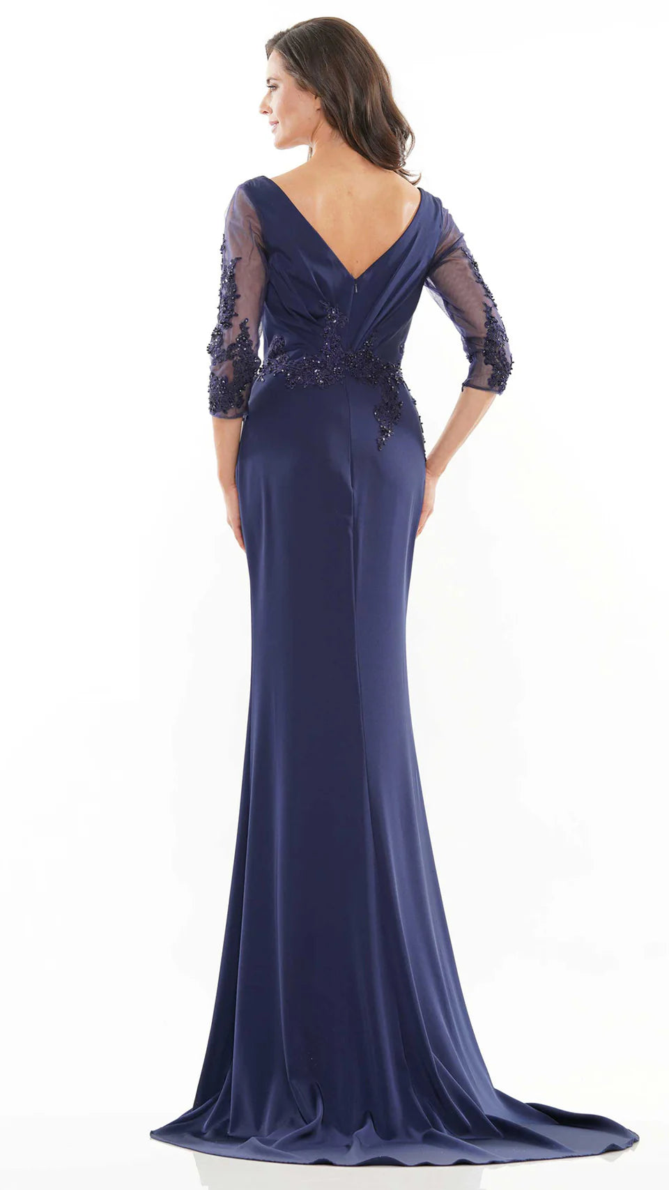 Marsoni by Colors - MV1145 Embroidery Detailed Polished Gown - view 7