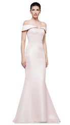 Marsoni by Colors - MV1153 Draped Off Shoulder Gown - designer prom dress at Silhouette Dresses