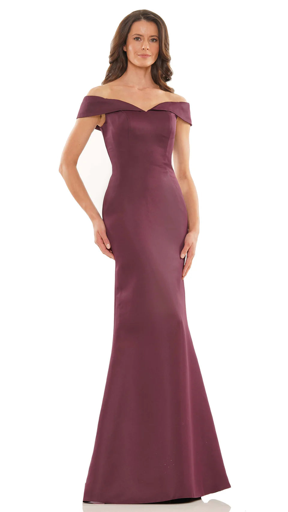 Marsoni by Colors - MV1153 Draped Off Shoulder Gown - Silhouette Dresses