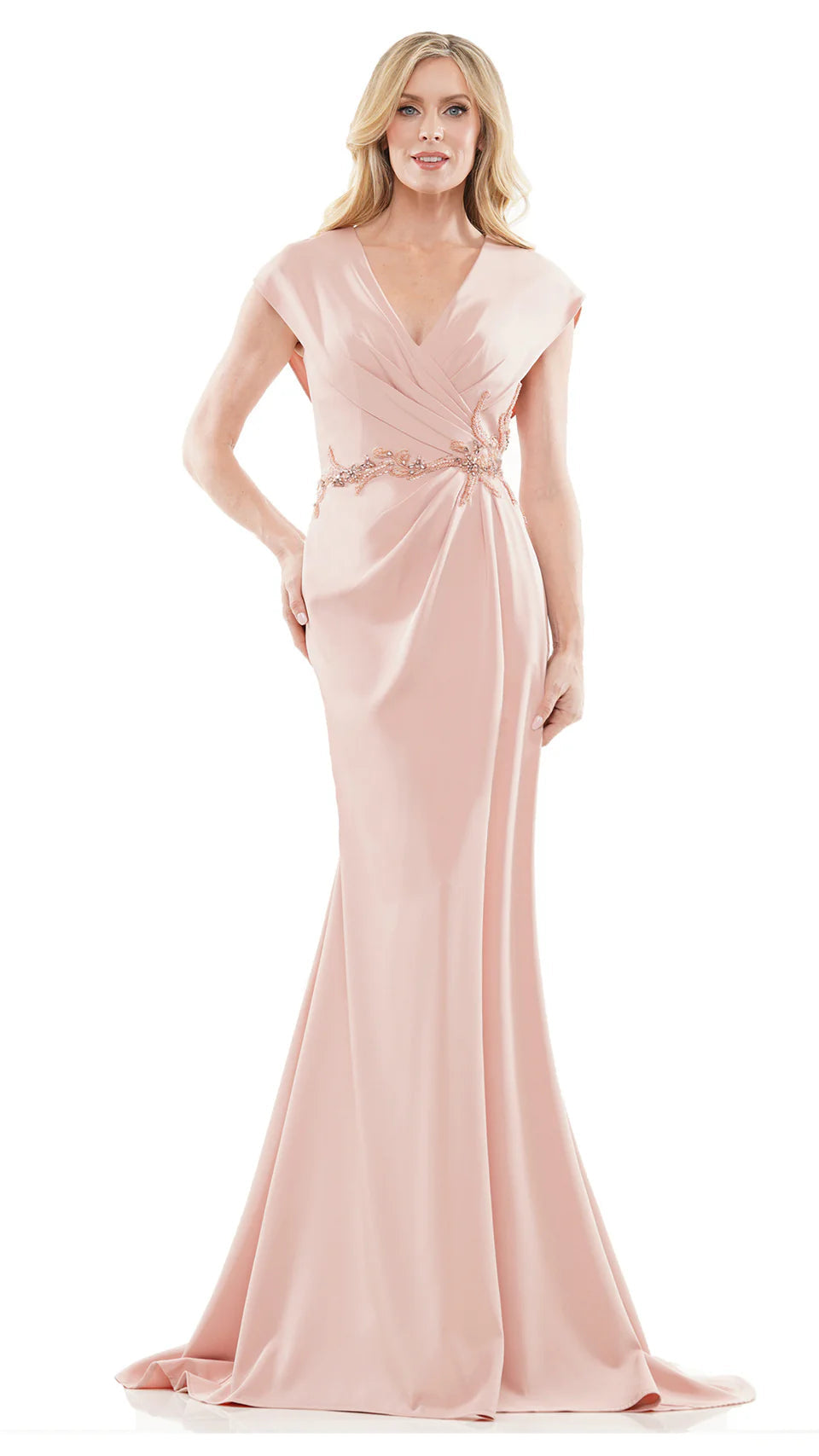 Marsoni by Colors MV1226 - V-Neck Cap Sleeve Mother of the Bride Dress - view 7