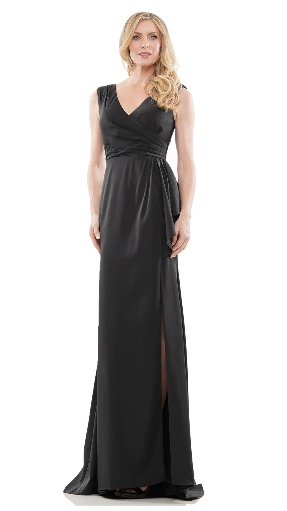 Marsoni by Colors MV1227 - Ruffle Accent Evening Dress - designer evening gown at Silhouette Dresses