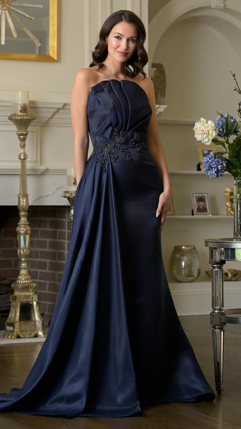 Marsoni by Colors MV1356 - Strapless Gown with Beaded Waist - view 5