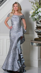 Marsoni by Colors MV1381 - Off Shoulder Gown with Ruffle Detail - view 4