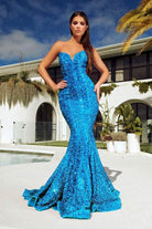 Portia and Scarlett - PS21208 Strapless V-Neck Sequin Gown