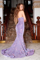 Portia and Scarlett - PS21208 Strapless V-Neck Sequin Gown