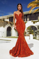 Portia and Scarlett - PS21208 Strapless V-Neck Sequin Gown