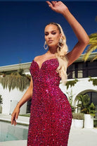 Portia and Scarlett - PS21208 Strapless V-Neck Sequin Gown