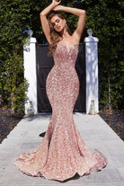 Portia and Scarlett - PS21208 Strapless V-Neck Sequin Gown - view 5
