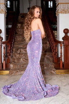 Portia and Scarlett - PS21208 Strapless V-Neck Sequin Gown - view 11