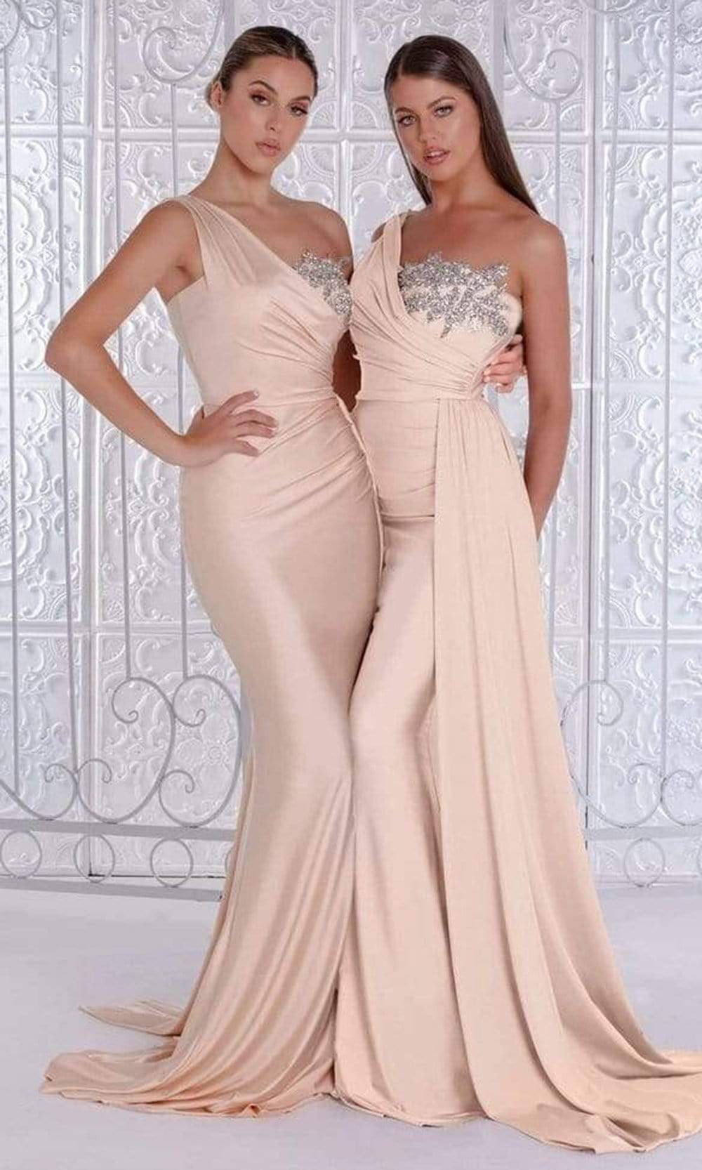 Portia and Scarlett - PS21219 Embellished One Shoulder Trumpet Dress - view 4