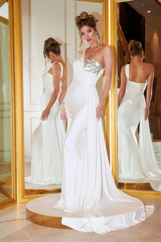 Portia and Scarlett - PS21219 Embellished One Shoulder Trumpet Dress - view 10
