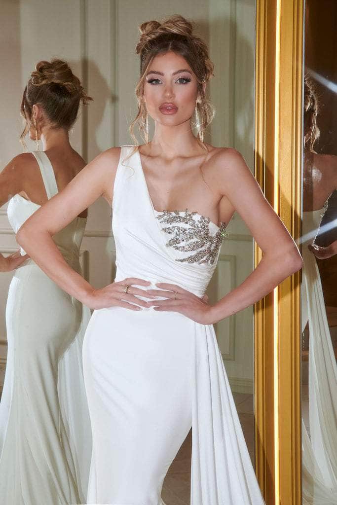 Portia and Scarlett - PS21219 Embellished One Shoulder Trumpet Dress - view 11