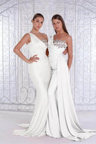 Portia and Scarlett - PS21219 Embellished One Shoulder Trumpet Dress - view 12