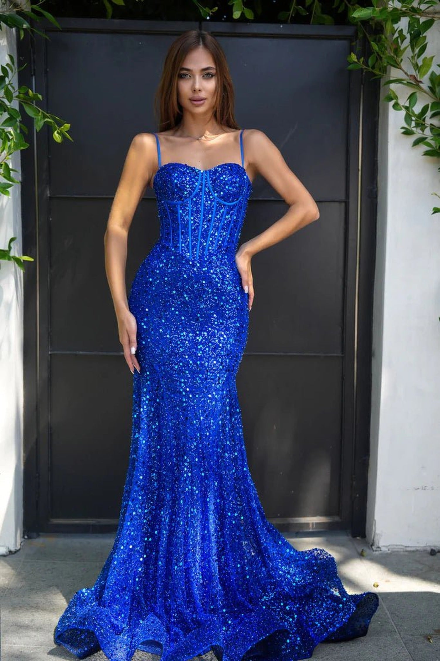 Portia and Scarlett - Ps22036 Corset Style Sequin Gown