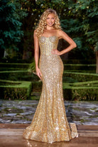 Portia and Scarlett - Ps22036 Corset Style Sequin Gown