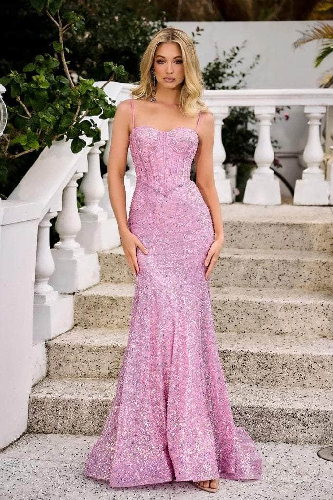 Portia and Scarlett - Ps22036 Corset Style Sequin Gown - view 10