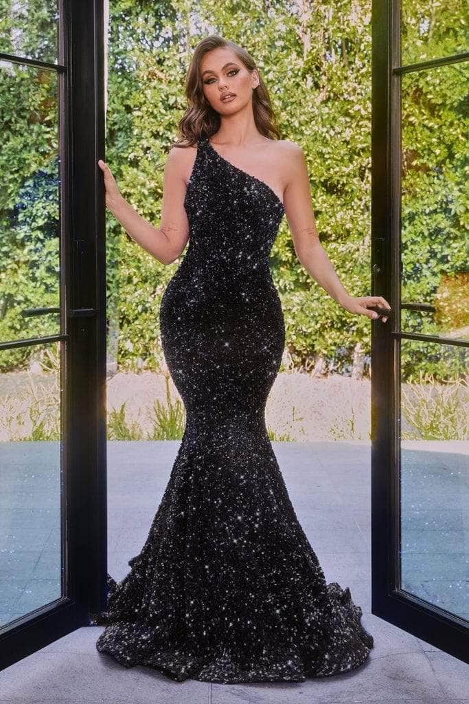 Portia and Scarlett - PS22350 One-Shoulder Sequin Mermaid Gown - view 5