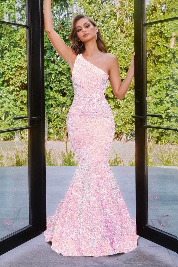 Portia and Scarlett - PS22350 One-Shoulder Sequin Mermaid Gown - view 10
