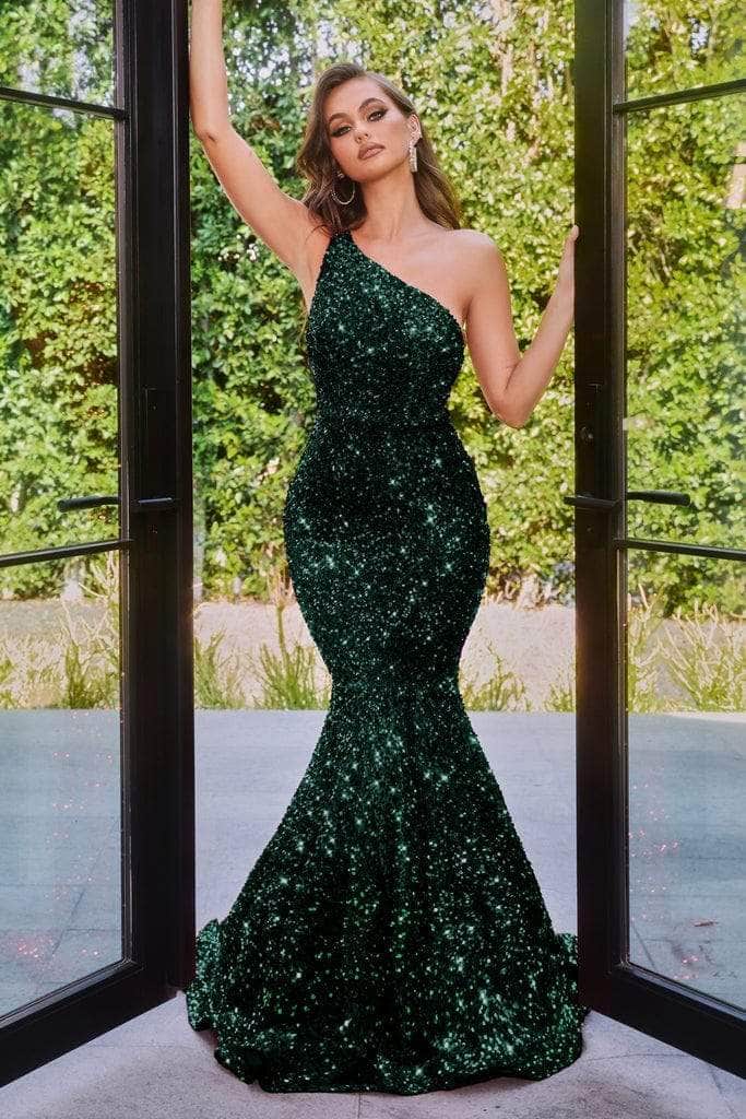 Portia and Scarlett - PS22350 One-Shoulder Sequin Mermaid Gown - view 7