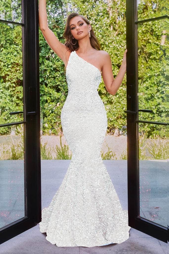 Portia and Scarlett - PS22350 One-Shoulder Sequin Mermaid Gown - view 9