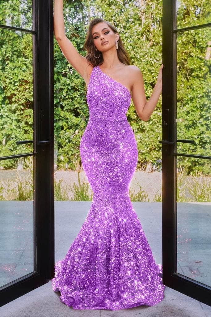Portia and Scarlett - PS22350 One-Shoulder Sequin Mermaid Gown - view 11