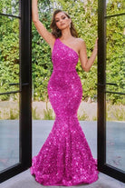 Portia and Scarlett - PS22350 One-Shoulder Sequin Mermaid Gown - view 13