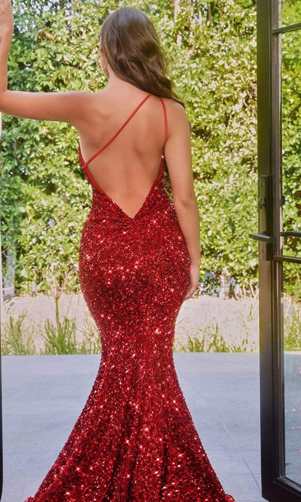 Portia and Scarlett - PS22350 One-Shoulder Sequin Mermaid Gown - view 4