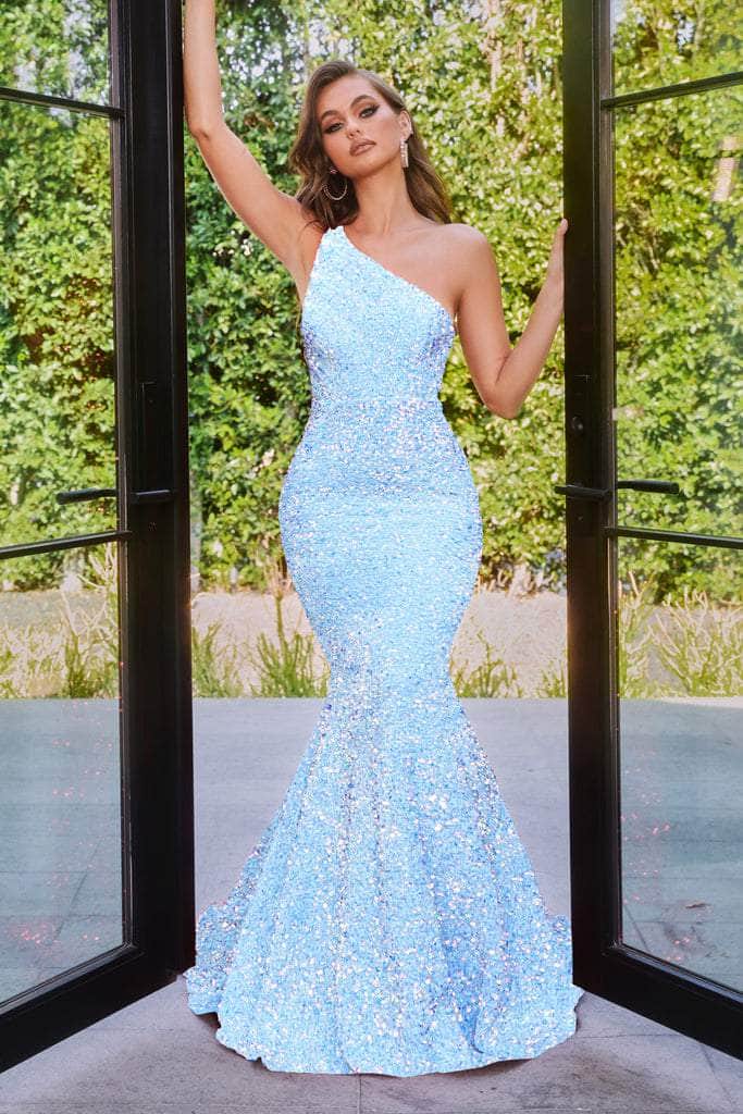 Portia and Scarlett - PS22350 One-Shoulder Sequin Mermaid Gown - view 15