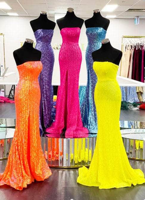 Portia and Scarlett PS22378 - Strapless Sequin Prom Dress - detail view